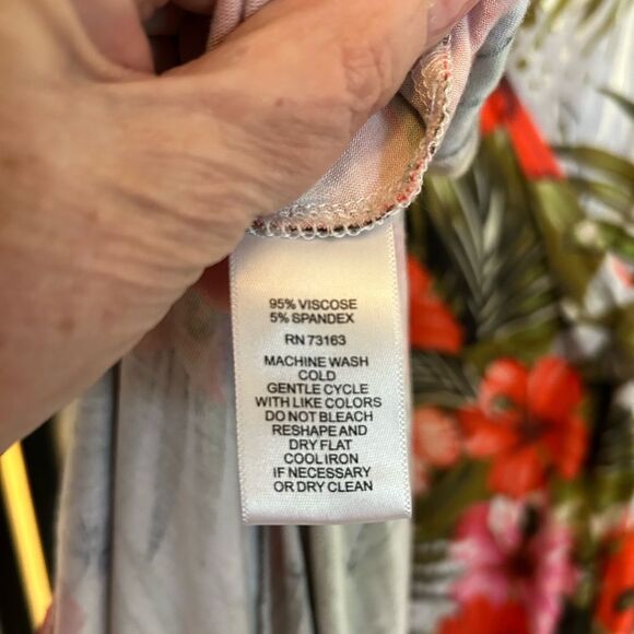 Spense Green Tropical Floral Wrap  Maxi Dress XL - Picture 5 of 8